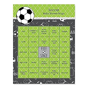 Soccer bingo card